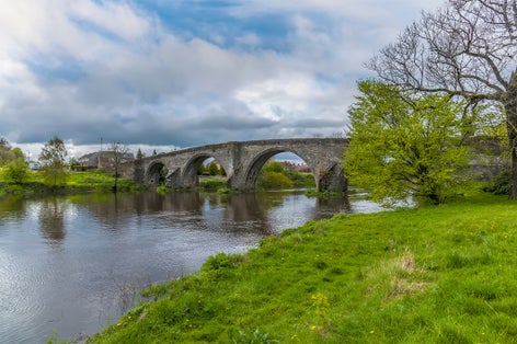Photo of A panorama view of the Stirling old bridge on a summers day , Scotland .