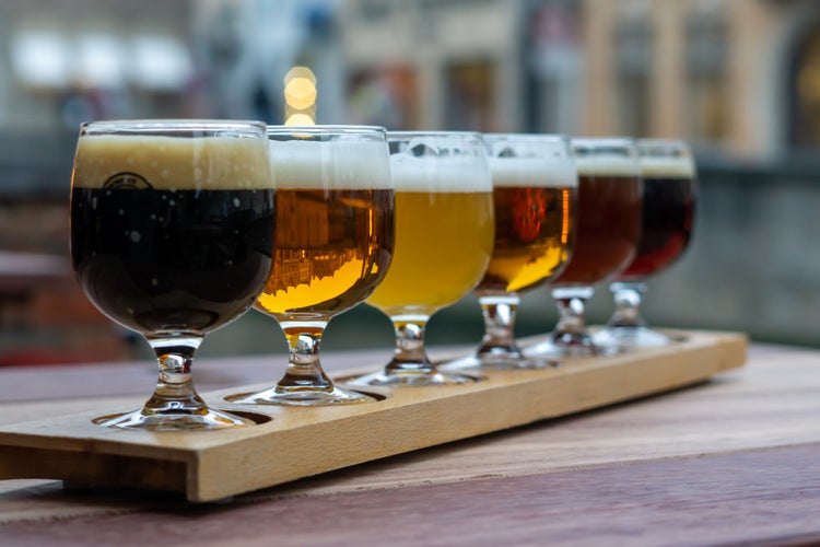 Glasses of Craft Beer in a Row Tasting.jpg