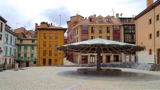 Photo of the Cathedral of Oviedo, Spain, was founded by King Fruela I of Asturias in 781 AD and is located in the Alfonso II square.