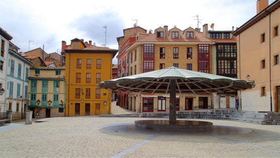 The Umbrella Square (Plaza del Paraguas) is a beautiful space located in the historic center of Oviedo, Spain.