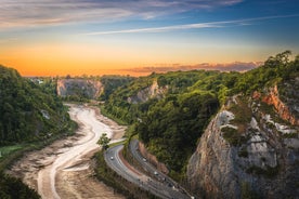 Photo of Clifton Suspension Bridge with Clifton and reflection, Bristol, United Kingdom.