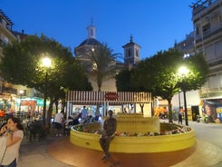 Photo of Murcia city centre and Segura river aerial panoramic view. Murcia is a city in south eastern Spain.