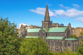 Photo of aerial view of Glasgow in Scotland, United Kingdom.