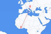Abidjan à Zagreb