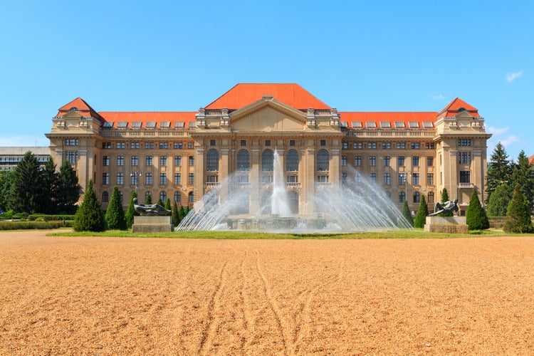 Debrecen University building in Hungary, Europe