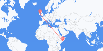 Voli dalla Somalia all'Irlanda