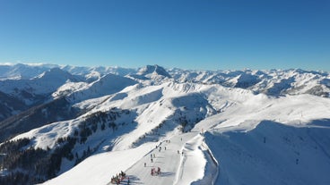 photo of an aerial view of Kitzbuehel in Austria.