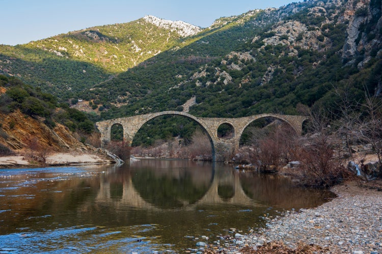 beautifull bridge landscape in komotini