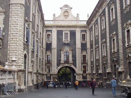 photo of view of Porta Uzeda, Catania, Italy.