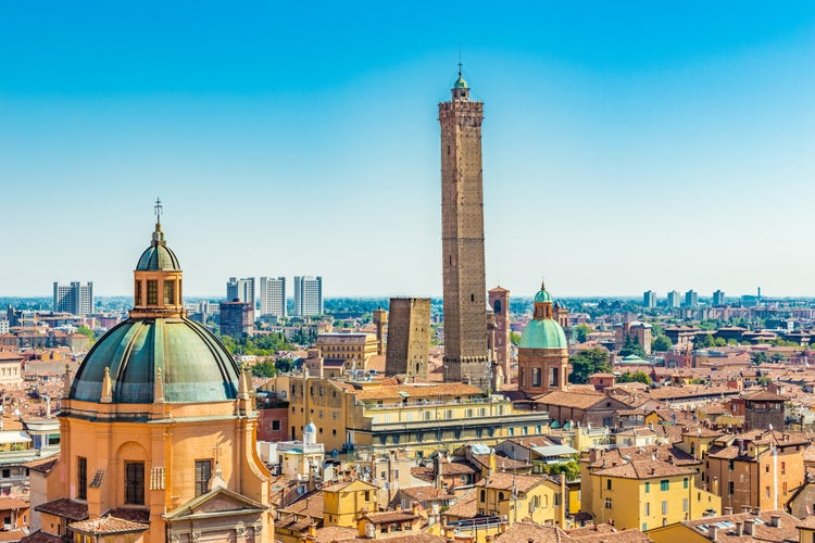 Photo of panoramic view of Bologna,Italy.