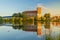 Photo of Koldinghus, medieval castle and museum  by the lake at Kolding, Denmark. 