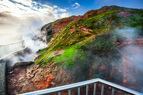 photo of Natural hot spring in Iceland .