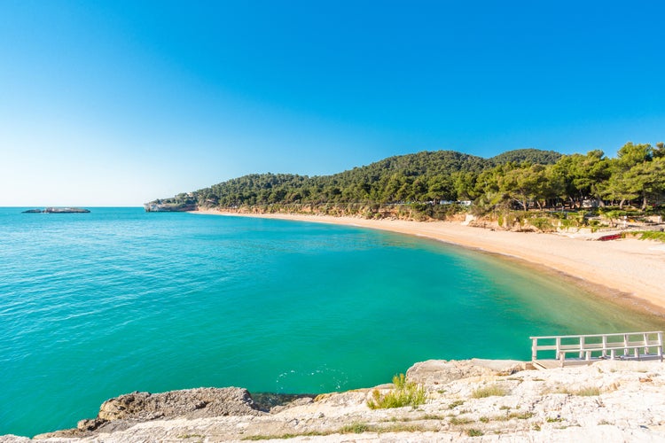 View of Baia di Campi beach,Vieste, Apulia, Italy.