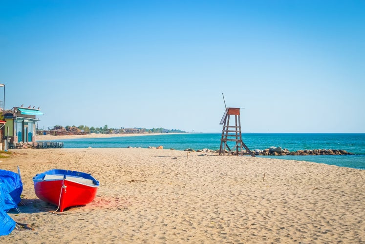 Beautiful Paralia Katerini beach, Greece.