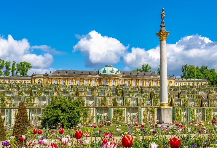 Sanssouci palace and park in spring, Potsdam, Germany