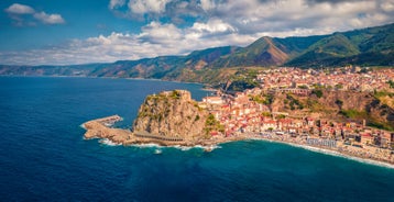 Photo of the city of Scilla in the Province of Reggio Calabria, Italy.