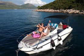 Excursión en lancha privada de medio día a las islas Elafiti en Quicksilver 675