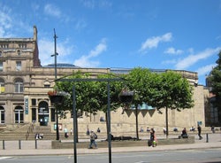 Photo of redeveloped Warehouses along the River in Leeds, UK.