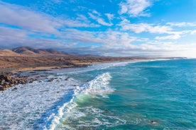 photo of aerial view of Puerto del Rosario city, Fuerteventura Island, Canary Islands, Spain.