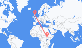 Voli dal Sud Sudan per la Scozia