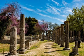 Antigua Olimpia: entrada al sitio arqueológico y al museo