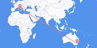 Flights from Australia to Italy