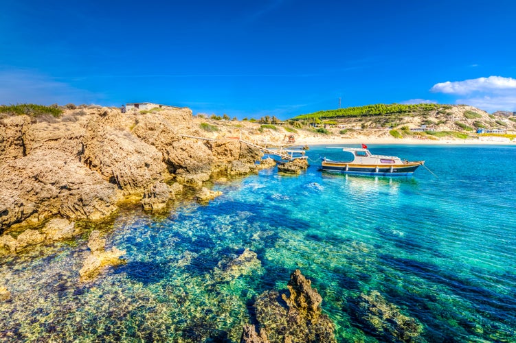 Photo of Ayazma Beach in Bozcaada Island, Canakkale, Turkey.