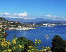 photo of an aerial view of Château de la Napoule and Mandelieu-la-Napoule is a commune in the Alpes-Maritimes department in the Provence-Alpes-Côte d'Azur region in southeastern France.