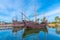 photo of Replicas of Columbus ships Nina, Pinta and Santa Maria at Muelle de las Carabelas in Huelva, Spain.