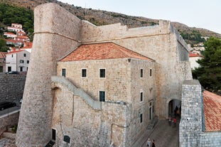 The aerial view of Dubrovnik, a city in southern Croatia fronting the Adriatic Sea, Europe.