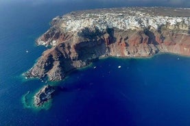 サントリーニ島ヘリコプター観光ツアー