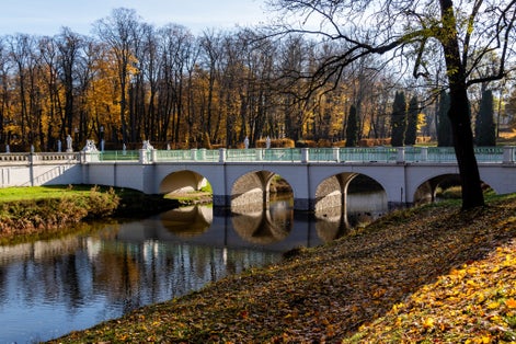 Podlasie Versailles. Autumn in Branicki Park, Białystok, Poland.