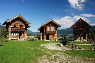 photo of a beautiful mountain view at Abtenau is a market town in the Hallein District of Salzburg in Austria.