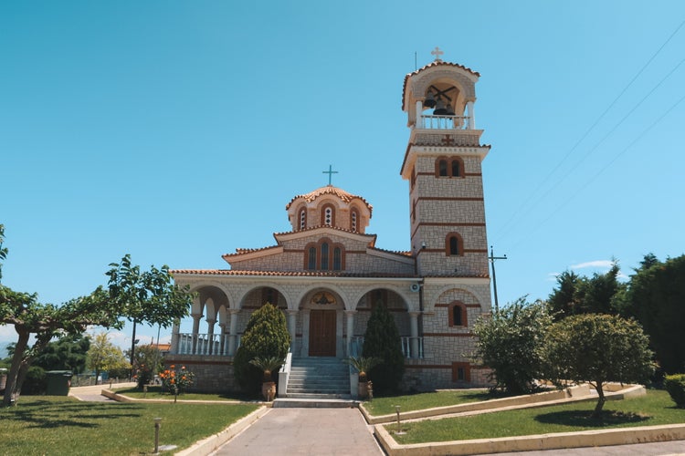 Photo of St. Paul church in old Corinth, Greece.