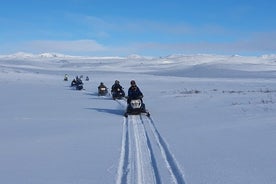 Excursion en motoneige au bord du lac Mývatn