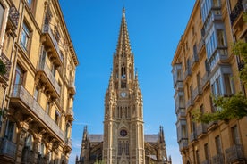 Photo of panoramic aerial view of San Sebastian (Donostia) on a beautiful summer day, Spain.