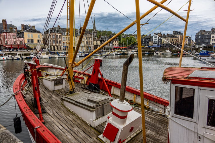 photo of view of Aerial view of the Clocher Sainte-Catherine in Honfleur, Calvados.