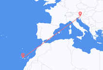 Tenerife to Ljubljana