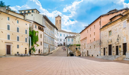 Cathedral Square in Spoleto, Umbria, Italy
