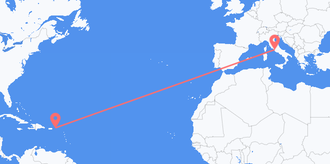 British Virgin Islands to Italy