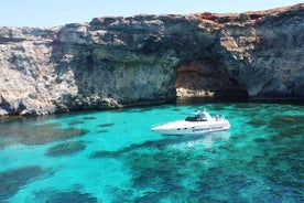 Sliema: Bátarferð til Comino Blue Lagoon, Gozo og Hellar