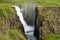 photo of view of The view of Fardagafoss, a remotely located waterfalls near Seydisfjordur, Iceland.