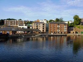 Photo of old Turn Junction, or Deep Cutting Junction where the Birmingham and Fazeley Canal meets the Birmingham Canal Navigation's Main Line Canal, Birmingham, England.