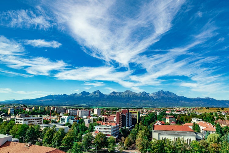 city of poprad shots landmarks,Slovakia .