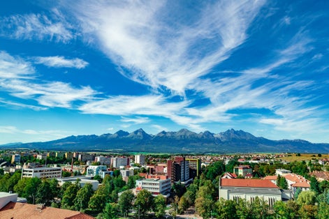 city of poprad shots landmarks,Slovakia .