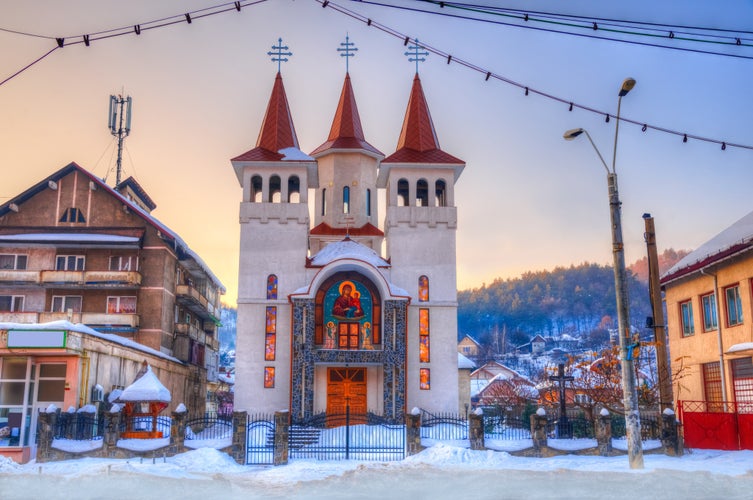 photo of view of Traditional reformed church in Ferneziu village, place from Baia Mare city, Transylvania - Romania