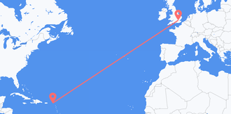 Flüge von St. Martin nach das Vereinigte Königreich