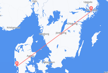 スウェーデンのストックホルムからから、デンマークのエスビャウまでのフライト