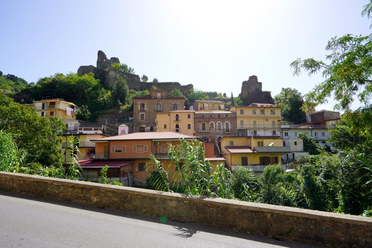 Photo of Nicastro old town with castle in Lamezia Terme, Calabria, Italy.