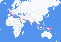 Flights from Port Moresby to Barcelona